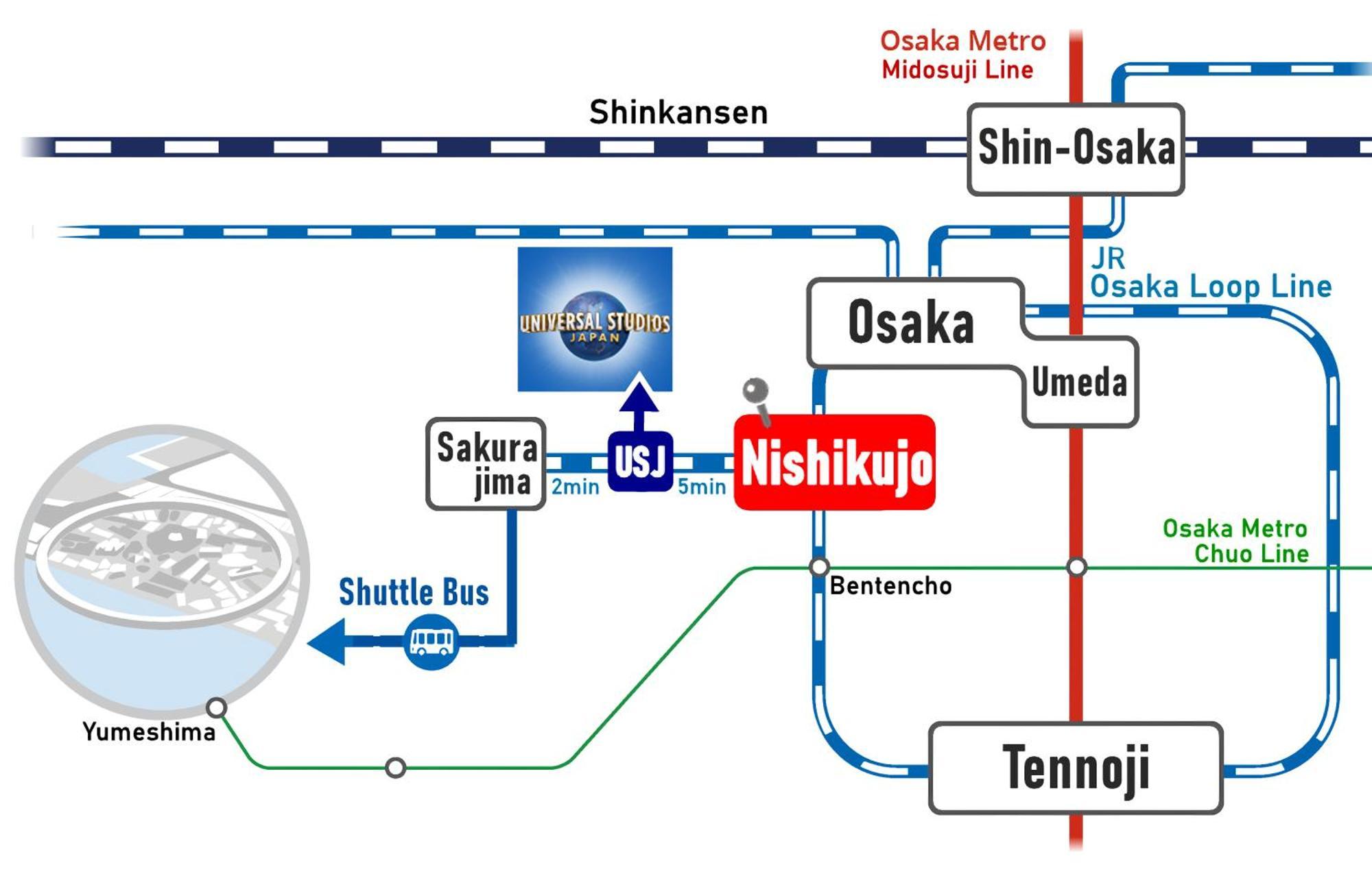 Usj 2 Stops, Umeda&Dotonbori 8Mins, Ninja Style Sv1 Osaka Exterior foto